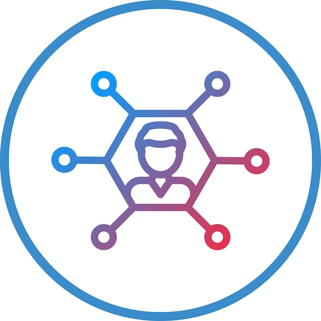 Estilo de icono de las plataformas de datos de clientes de diseño vectorial