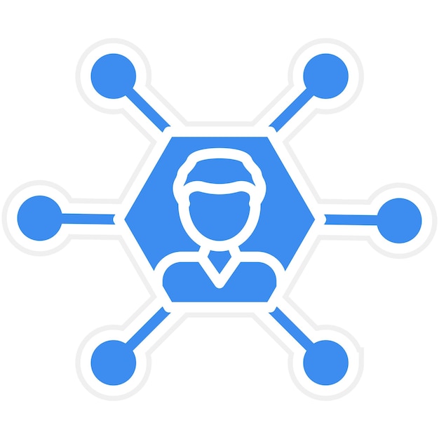 Estilo de icono de las plataformas de datos de clientes de diseño vectorial