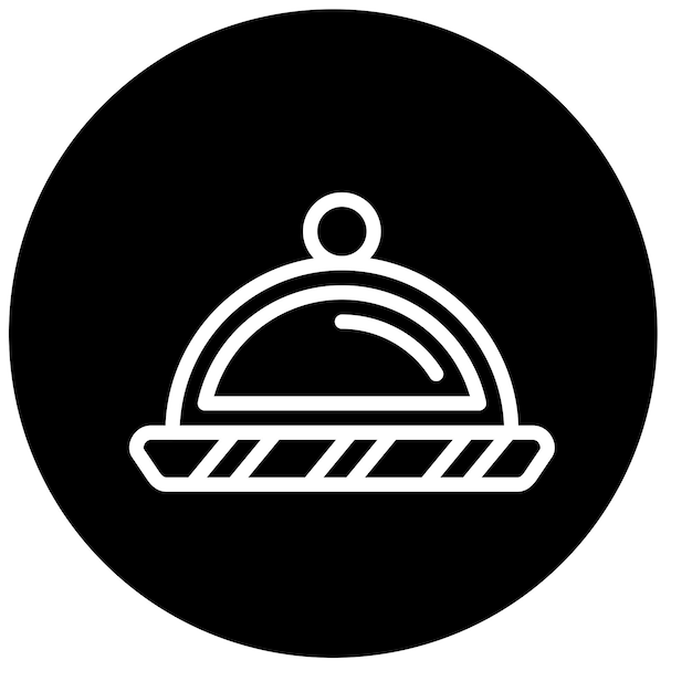 Estilo del icono del plato de diseño vectorial