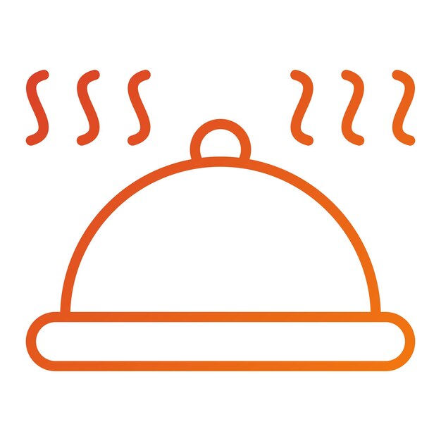 Estilo del icono del plato de diseño vectorial