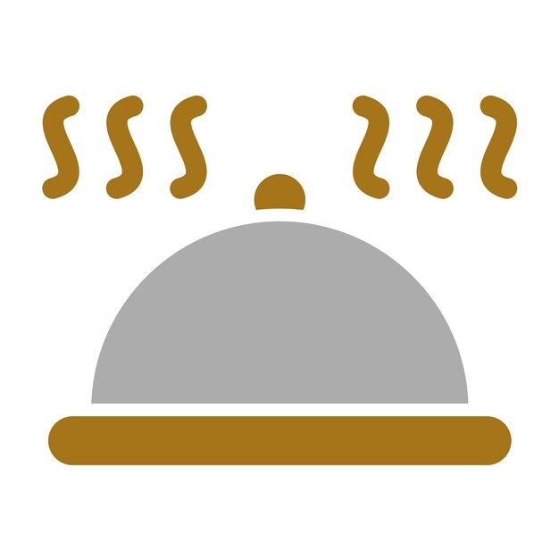 Estilo del icono del plato de diseño vectorial