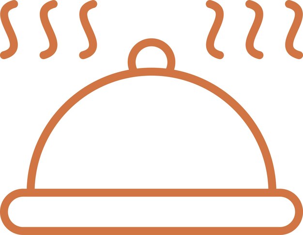 Estilo del icono del plato de diseño vectorial