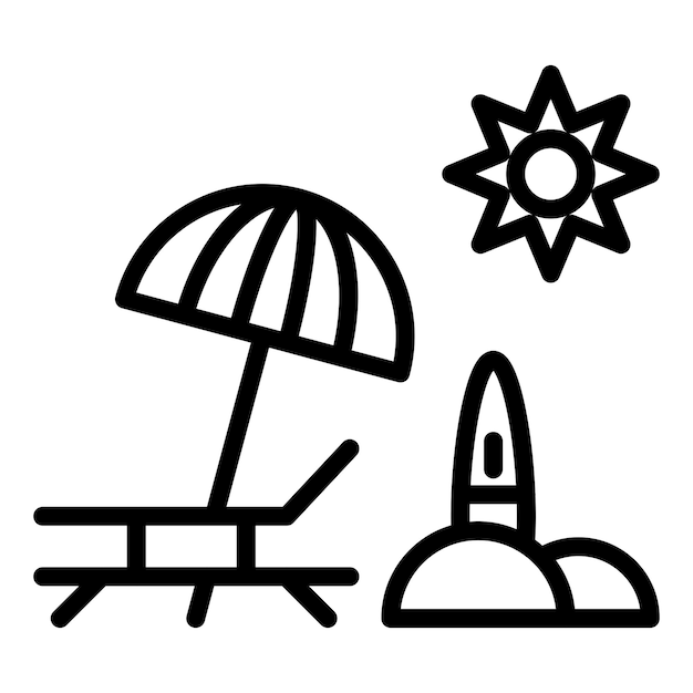 Estilo de icono de playa