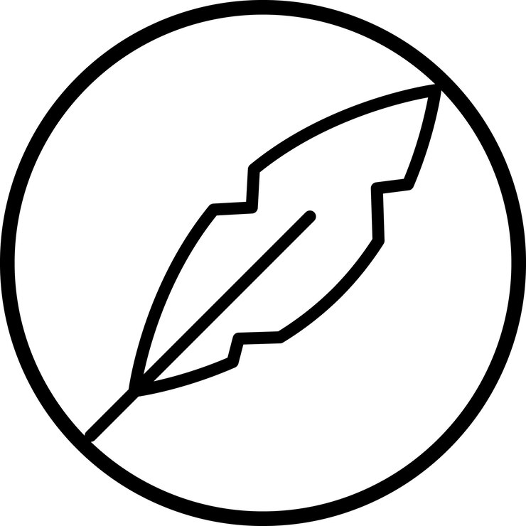 Vector estilo del icono de la pluma de diseño vectorial