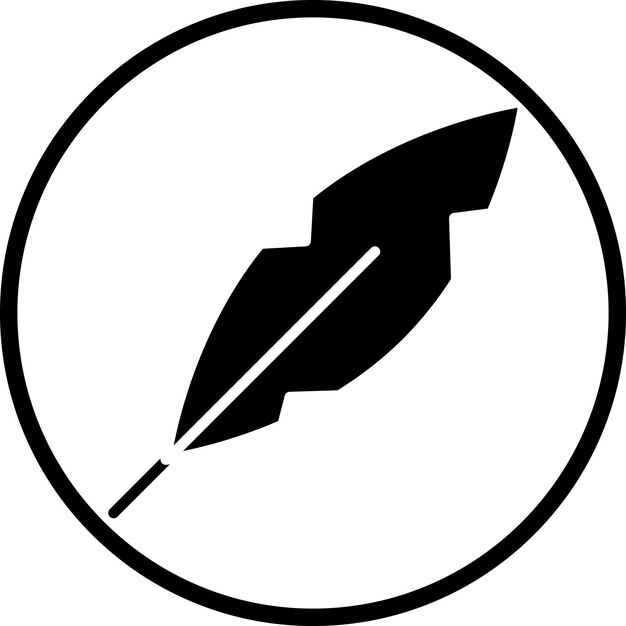 Estilo del icono de la pluma de diseño vectorial