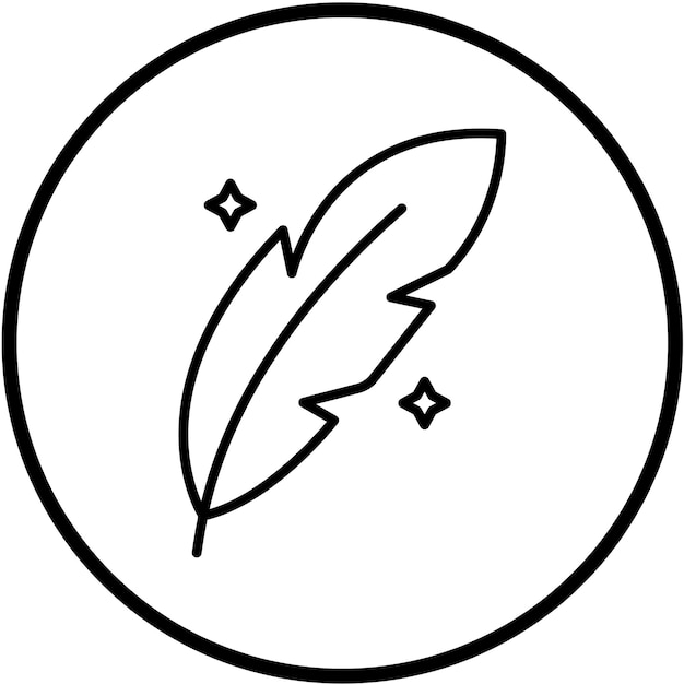Estilo del icono de la pluma de diseño vectorial