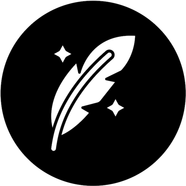 Estilo del icono de la pluma de diseño vectorial