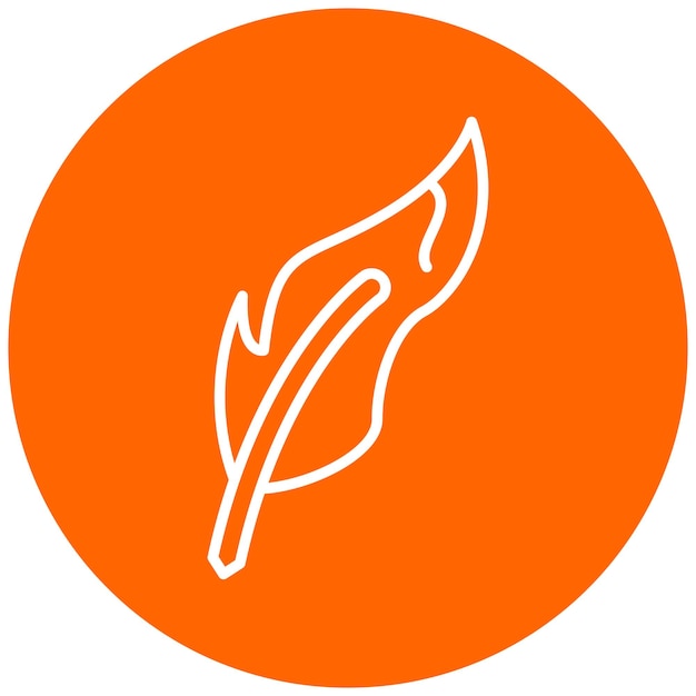 Estilo del icono de la pluma de escritura de diseño vectorial