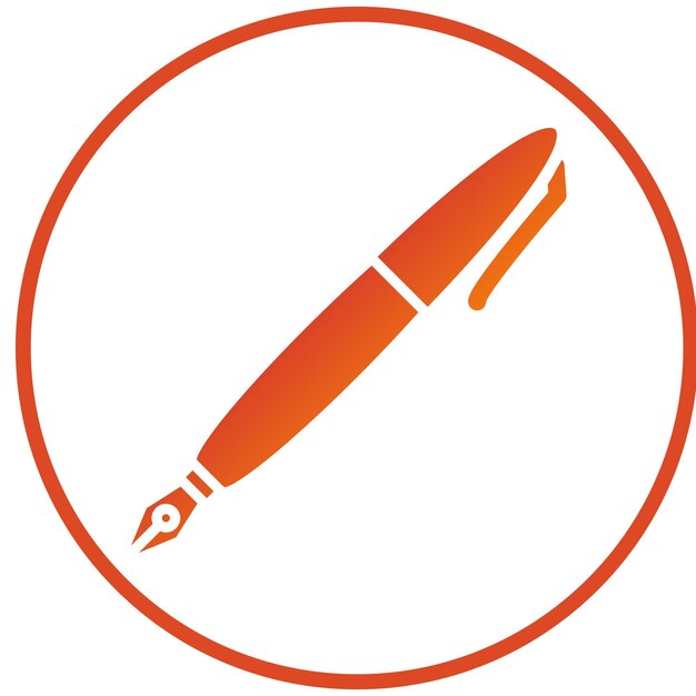 Estilo del icono de la pluma fuente