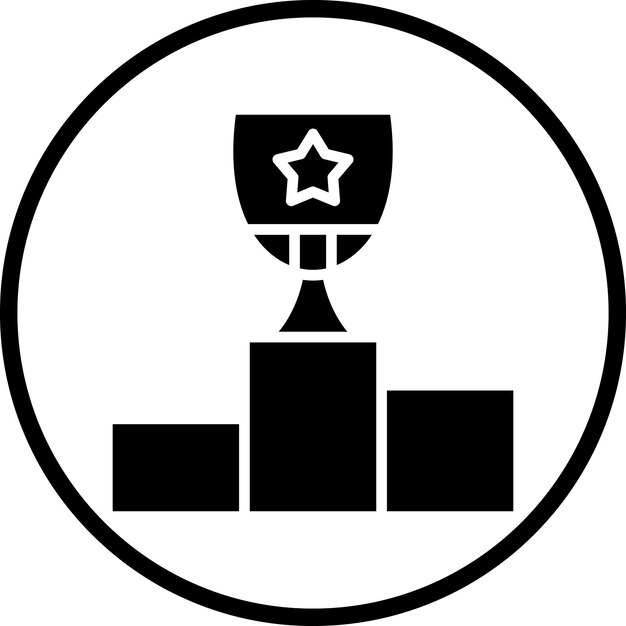 Estilo del icono del podio de diseño vectorial