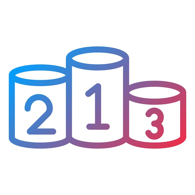 Estilo del icono del podio de diseño vectorial