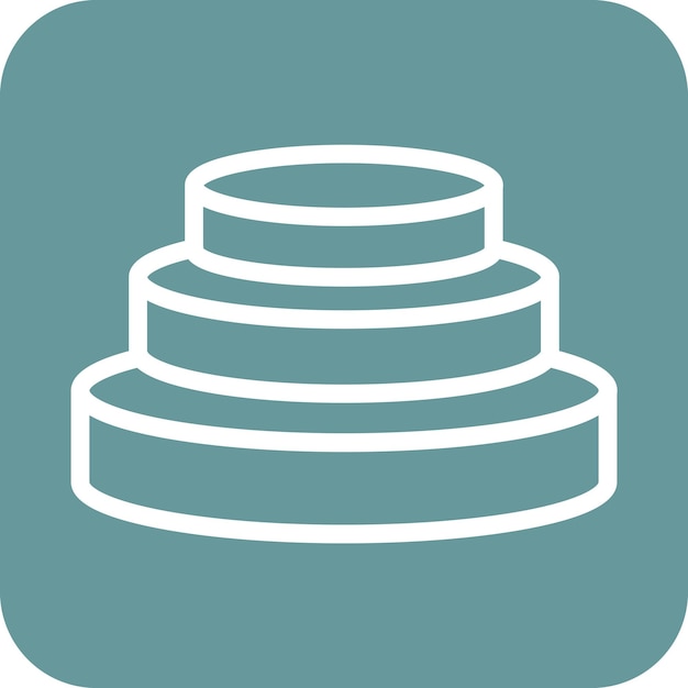 Estilo del icono del podio de diseño vectorial