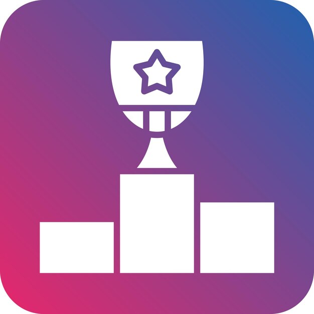 Estilo del icono del podio de diseño vectorial