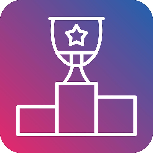 Estilo del icono del podio de diseño vectorial