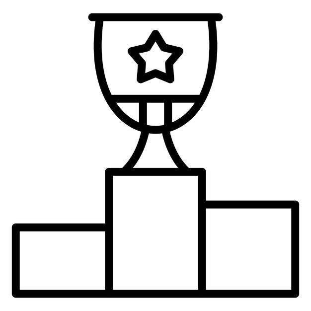 Estilo del icono del podio de diseño vectorial