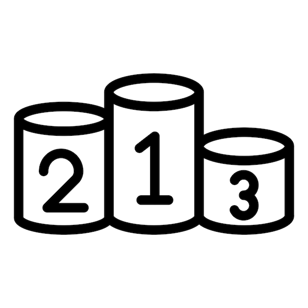 Estilo del icono del podio de diseño vectorial