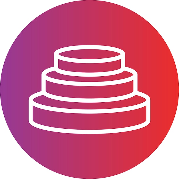 Estilo del icono del podio de diseño vectorial