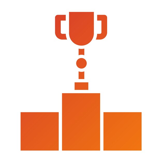 Estilo del icono del podio de diseño vectorial