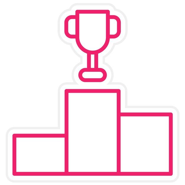 Estilo del icono del podio de diseño vectorial