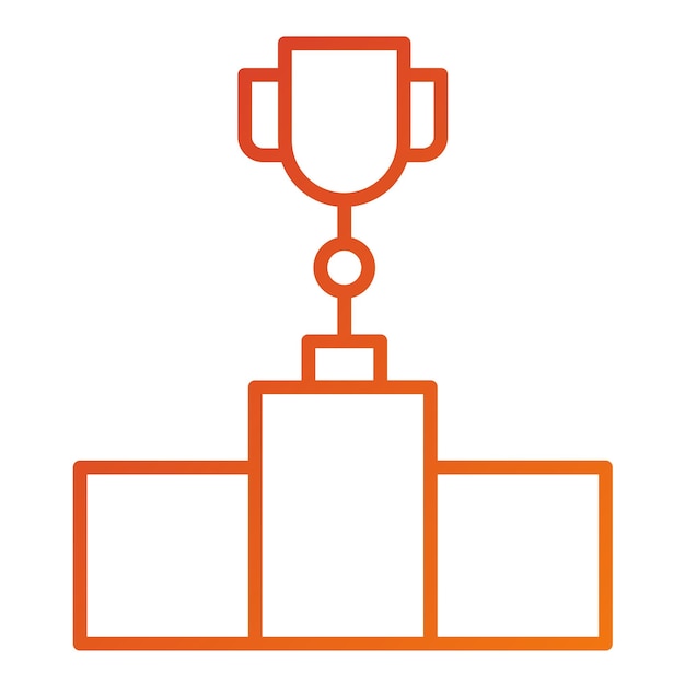 Estilo del icono del podio de diseño vectorial