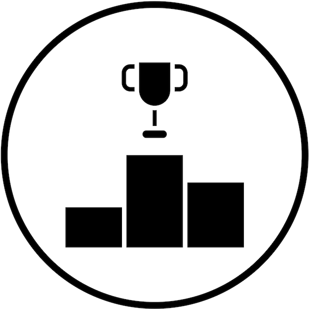Estilo del icono del podio de diseño vectorial