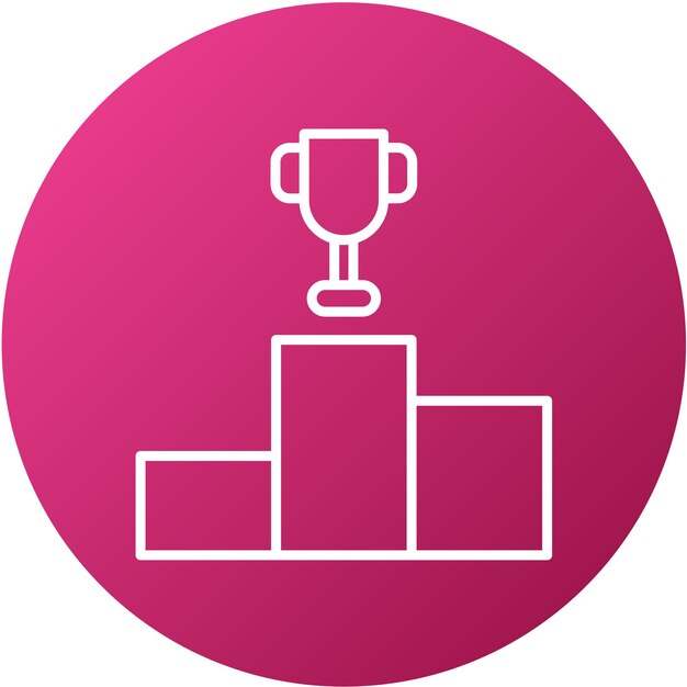 Estilo del icono del podio de diseño vectorial