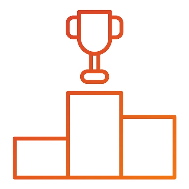 Estilo del icono del podio de diseño vectorial