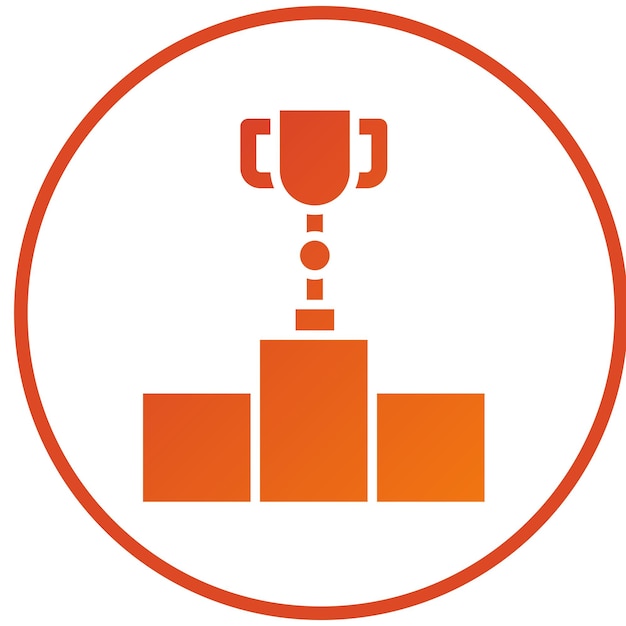 Estilo del icono del podio de diseño vectorial