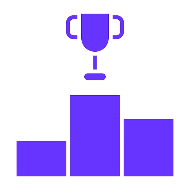Estilo del icono del podio de diseño vectorial