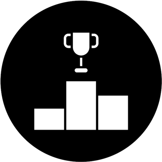Estilo del icono del podio de diseño vectorial