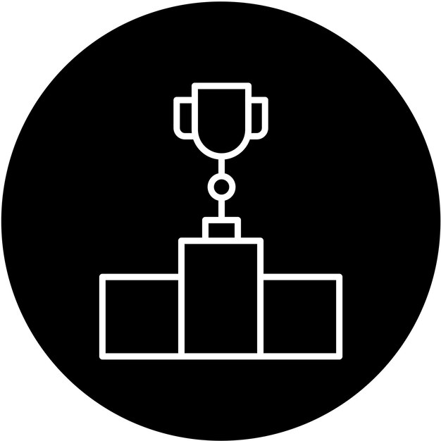 Estilo del icono del podio de diseño vectorial
