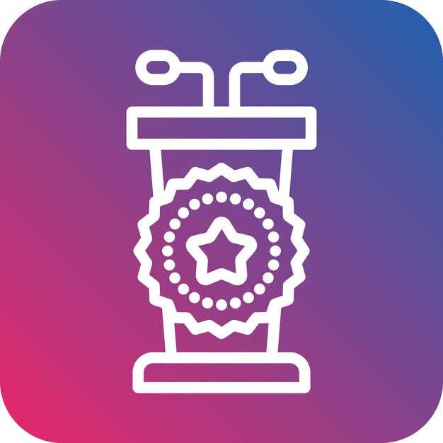 Estilo del icono del podio del ganador