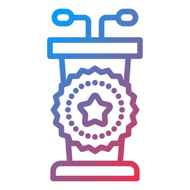 Estilo del icono del podio del ganador
