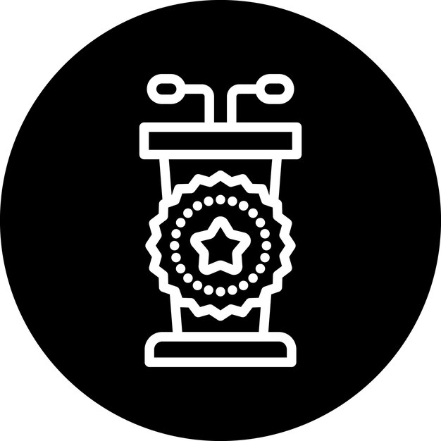 Estilo del icono del podio del ganador