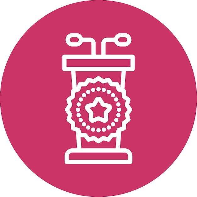 Estilo del icono del podio del ganador