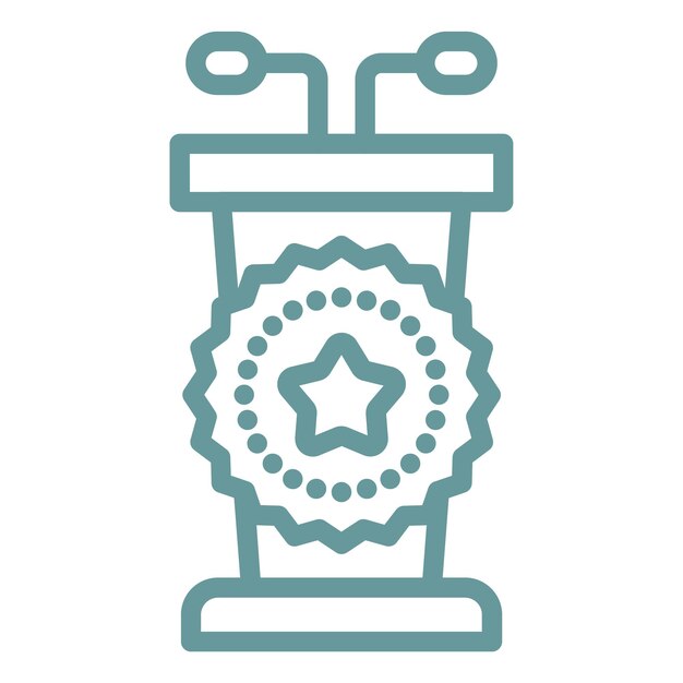 Estilo del icono del podio del ganador