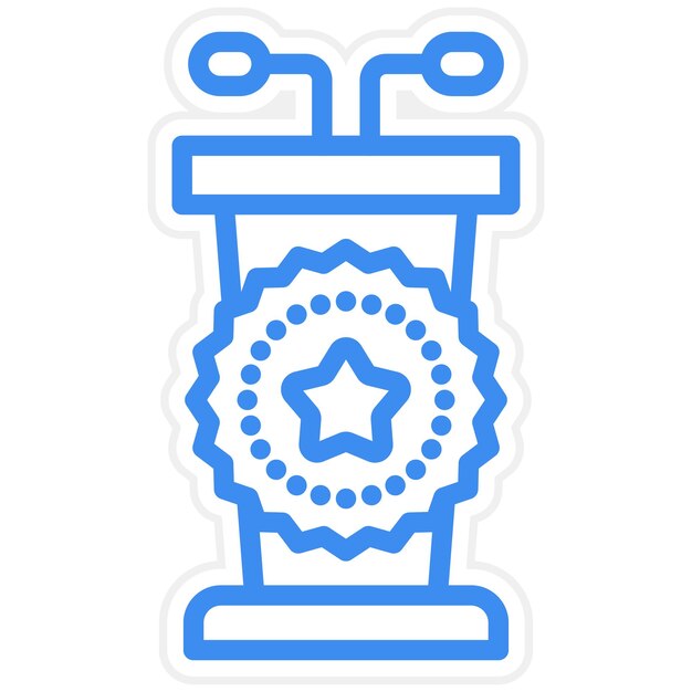 Estilo del icono del podio del ganador