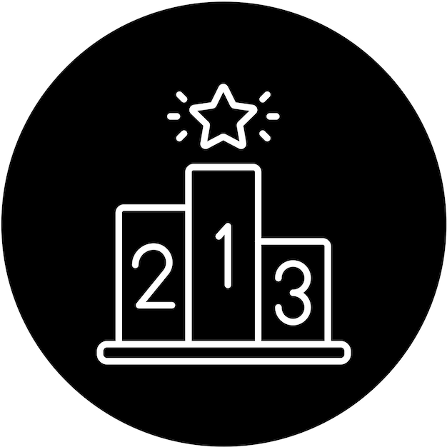 Estilo del icono del podio del ganador