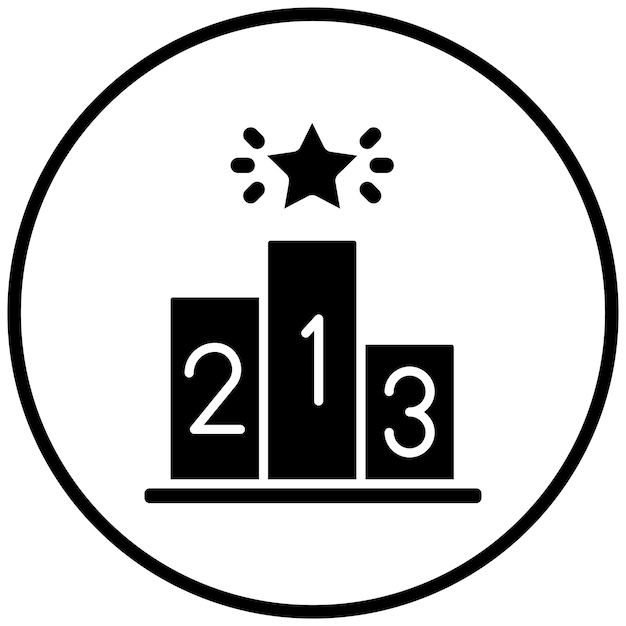 Estilo del icono del podio del ganador