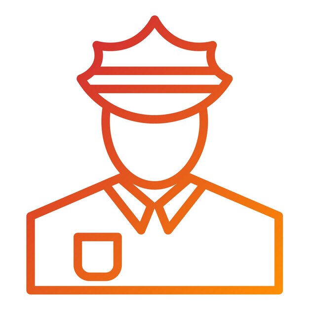 Estilo de icono de la policía de diseño vectorial