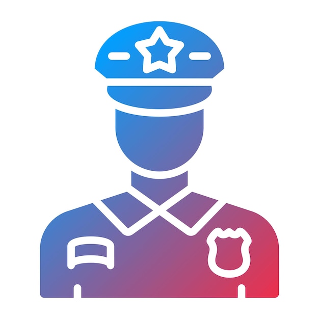 Estilo del icono del policía