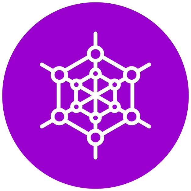 Estilo del icono de polimerización de diseño vectorial