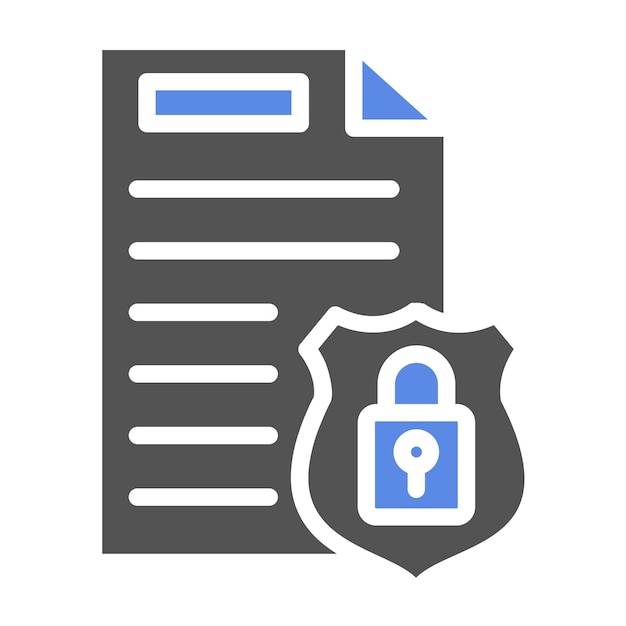 Estilo del icono de la política de privacidad de diseño vectorial