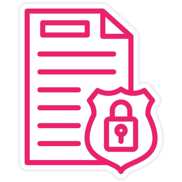Estilo del icono de la política de privacidad de diseño vectorial