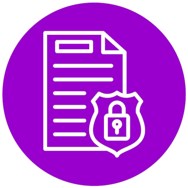 Estilo del icono de la política de privacidad de diseño vectorial