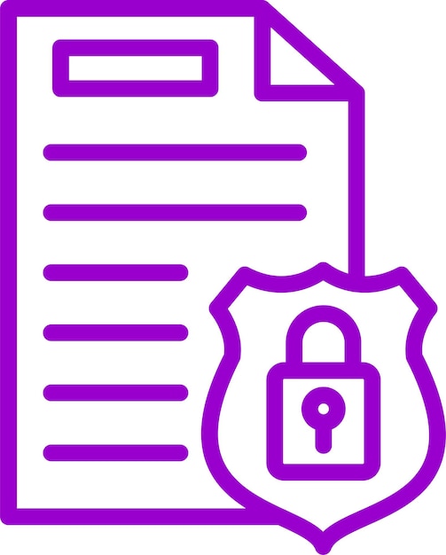 Estilo del icono de la política de privacidad de diseño vectorial
