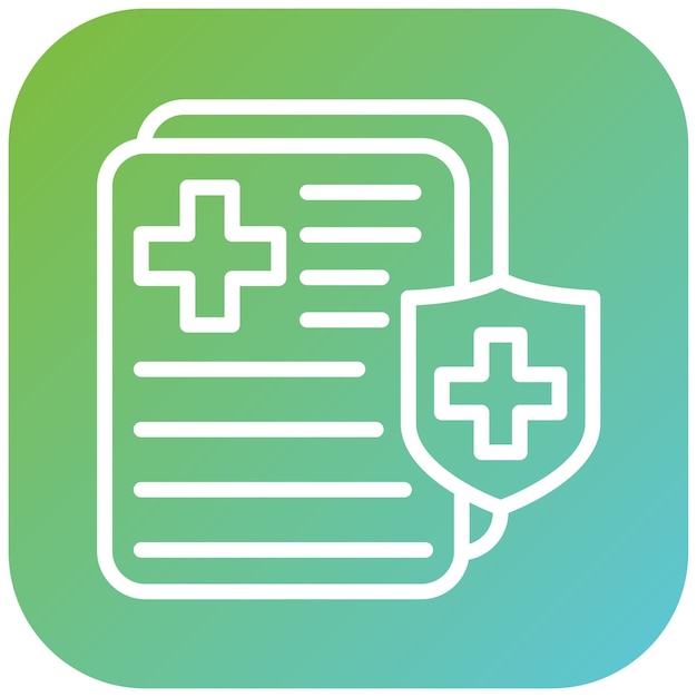 Estilo del icono de la política de salud del diseño vectorial