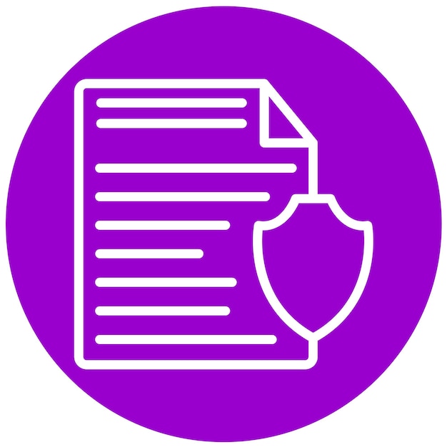Estilo del icono de la política de seguridad del diseño vectorial