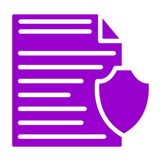 Estilo del icono de la política de seguridad del diseño vectorial