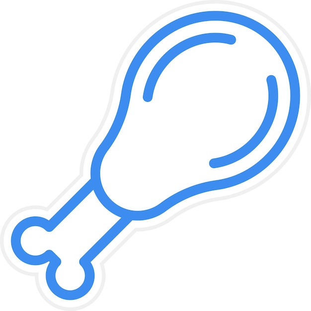 Estilo de icono de pollo frito de diseño vectorial